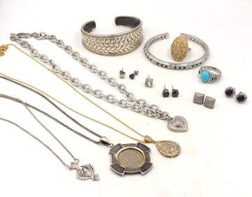 Group lot of 925 Sterling silver mixed jewelry