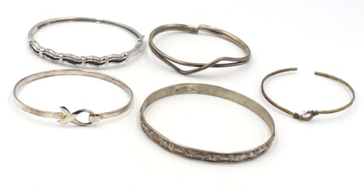 Vintage 925 sterling silver group lot of bangles