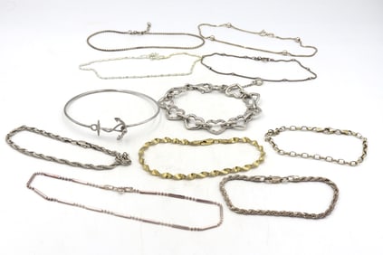 Group lot of 11 Vintage 925 sterling silver bracelets
