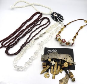 Group lot of gemstone necklaces