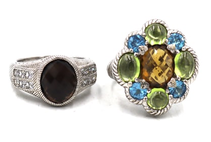 Group lot of 2 Judith Ripka rings