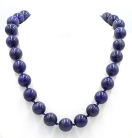Lapis strand beads necklace