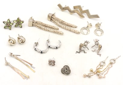 Group lot of Vintage 925 sterling silver earrings