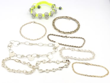 Group lot of Vintage 925 sterling silver bracelets