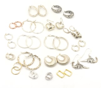 Group lot of Vintage 925 sterling silver earrings