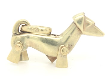 14kt Yellow gold Dog charm