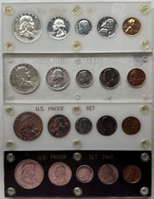 Set of 4 US Proof Set in Capital Plastic