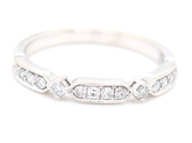 10kt White gold diamond band