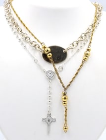 Group lot of 3 Vintage 925 sterling silver necklaces