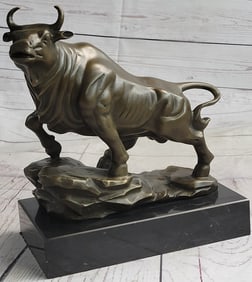 Bull Money wealth Bronze Figure