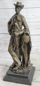 Cowboy with Rope Bronze Sculpture