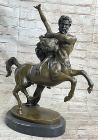 Centaurs Abducting Nude Woman Bronze Sculpture