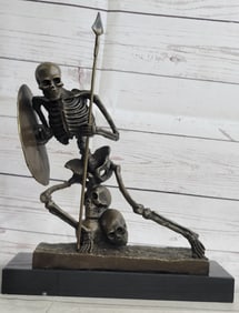 Skeleton Warrior Bronze Sculpture