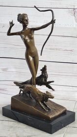 Nude Diana the Hunter Bronze Sculpture