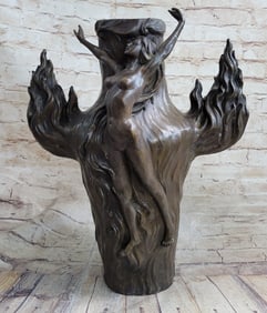 Nude Lady Girl Water Jug Bronze Sculpture