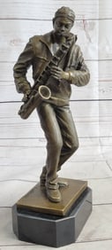 Saxophone Player Musician Bronze Sculpture