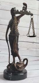 Blind Lady of Justice Bronze Statue