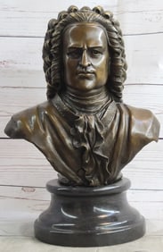 Johann Sebastian Bach The father of Music head Bronze Statue