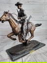 Trooper of the Plains Cowboy on Horse Bronze Sculpture
