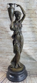 Maiden with Vase Bronze Sculpture
