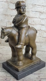 Man on Horse Modern Art Bronze Figurine