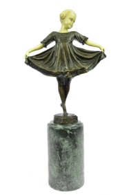 Baby Girl on Stage Bronze Sculpture