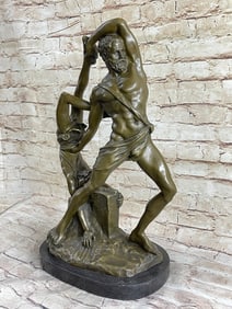 Greek God Wrestling Bronze Sculpture