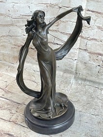 Goddess with Long Gown Bronze Sculpture