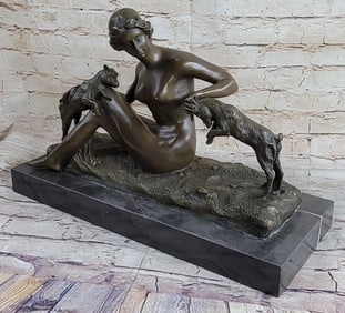 Young Lady Bronze Sculpture