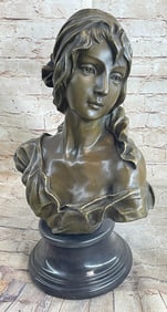Nude Female Bust Bronze Sculpture