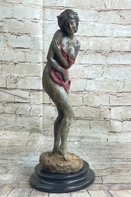 Special Patina Nude Female Bronze Sculpture