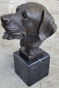 Bust Puppy Bronze Sculpture