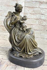 Mother and Baby Bronze Scelpture