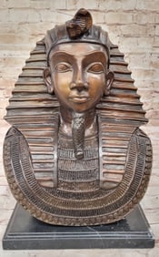 Egyptian Revival Pharaoh Bronze Sculpture