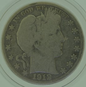1912-D Barber Half Dollar with Box and COA