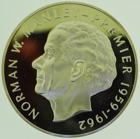 1972 Jamaica Silver Five Dollars $5 Proof Coin