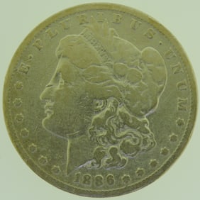 1886 Morgan Silver Dollar $1 US Coin