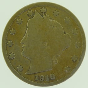 1910 Liberty Head 'V' Nickel US Coin