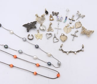 Group Lot of Vintage 925 Sterling Silver Jewelry