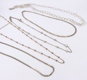 Vintage Group Lot of 925 Sterling Silver Necklaces
