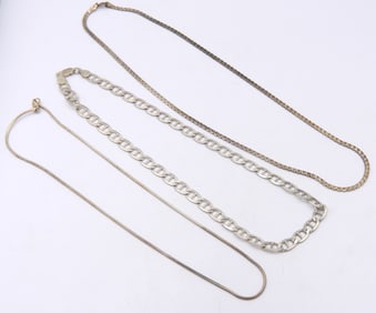 Lot of 3 Vintage 925 Sterling Silver Necklaces