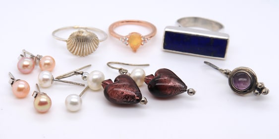 Group Lot of Vintage Sterling Silver Jewelry