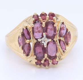 Gorgeous Yellow Gold Amethyst Ring