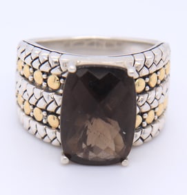 Effy Sterling Silver, 18KT Yellow Gold Smoky Quartz