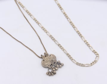 Lot of 2 Vintage 925 Sterling Silver Chains