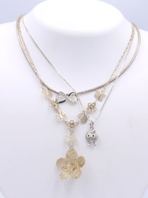 925 Sterling Silver Lot of 3 Necklaces