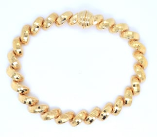 925 Sterling silver Itaor Vermeil fancy link bracelet