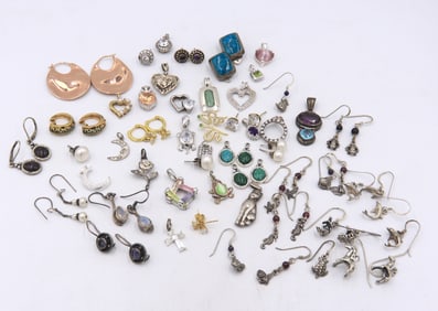 Group lot of vintage 925 sterling silver mixed jewelry