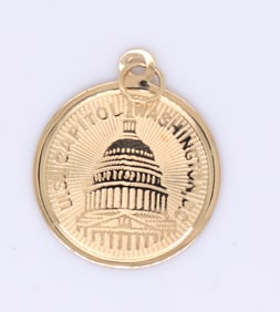 14kt Yellow gold Washington Dc charm