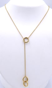 Tiffany & Co 1837 Interlocking double circle yellow gold necklace